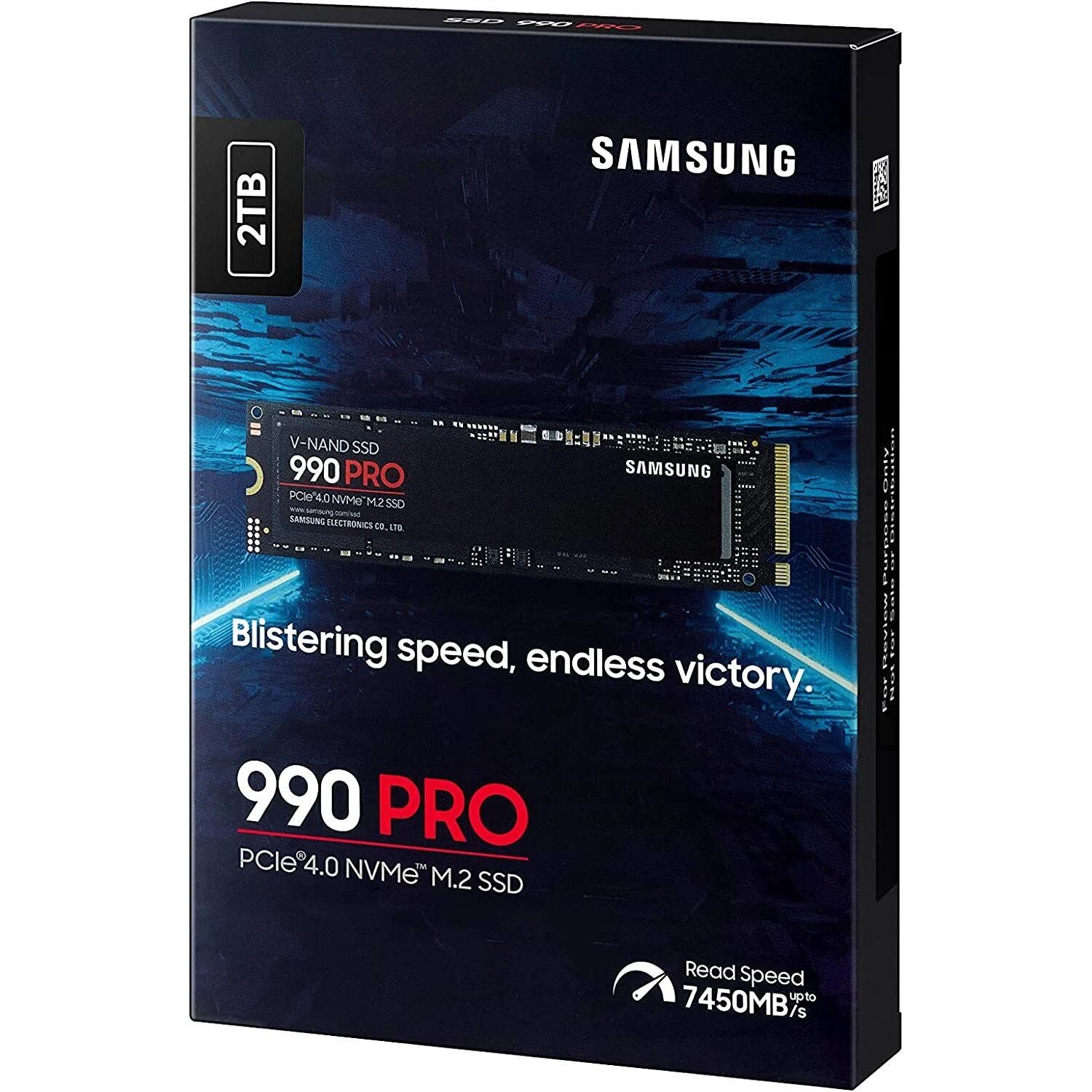 Samsung 990 PRO 2TB NVMe M.2 PCIe 4.0 SSD MZ-V9P2T0B/AM High-Speed Gaming & Workstation Drive