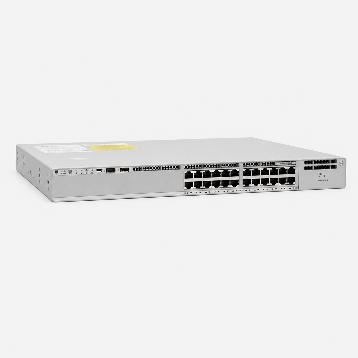 Cisco Catalyst C9200-24T-A 24-Port Gigabit Data Switch – Network Advantage, Modular Uplink, Layer 3 Managed used