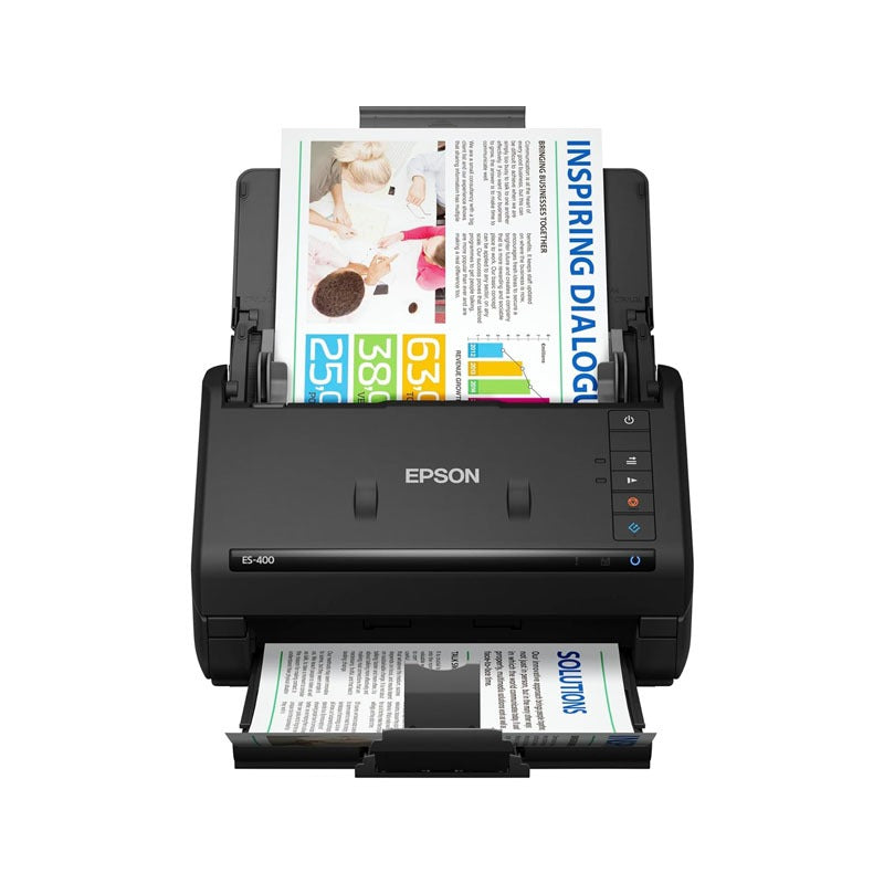 Epson WorkForce ES-400 II Color Duplex Desktop Document Scanner with ADF and Image Adjustment – ES-400 II