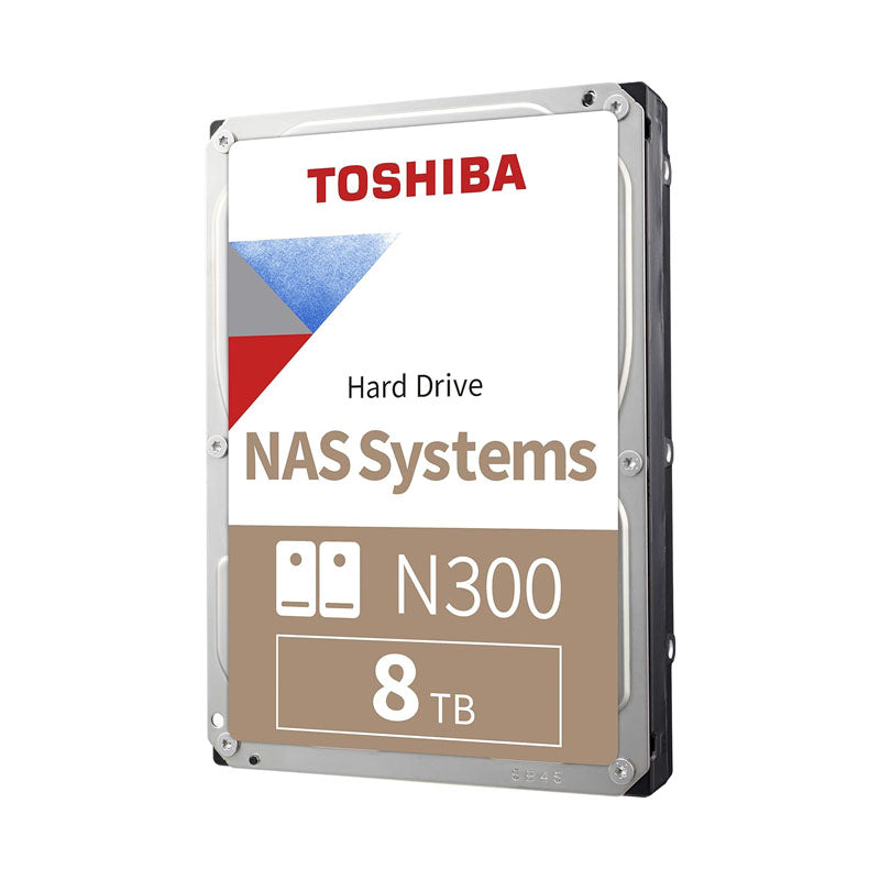 Toshiba N300 8TB NAS 3.5-Inch Internal Hard Drive - CMR SATA 6 GB/s 7200 RPM 512 MB Cache - HDWG780XZSTA