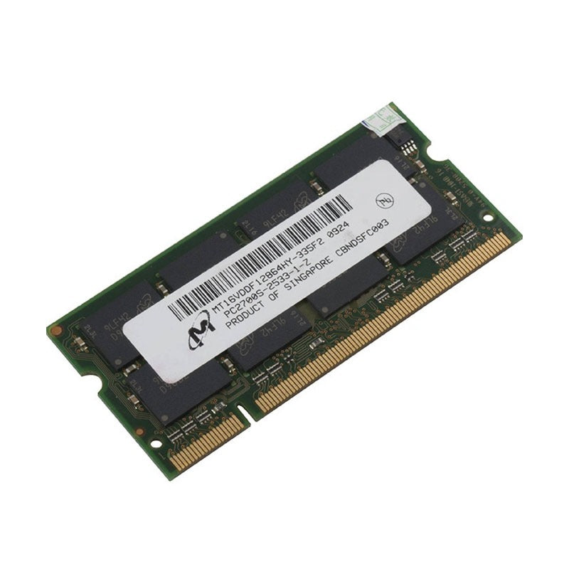 Micron 1GB DDR PC2700S 333MHz SO-DIMM Laptop Memory – MT16VDDF12864HG-335D2 A50 Module