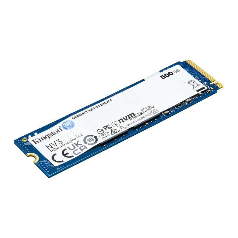 Kingston NV3 500GB PCIe 4.0 NVMe M.2 SSD SNV3S/500G High-Speed Internal Drive