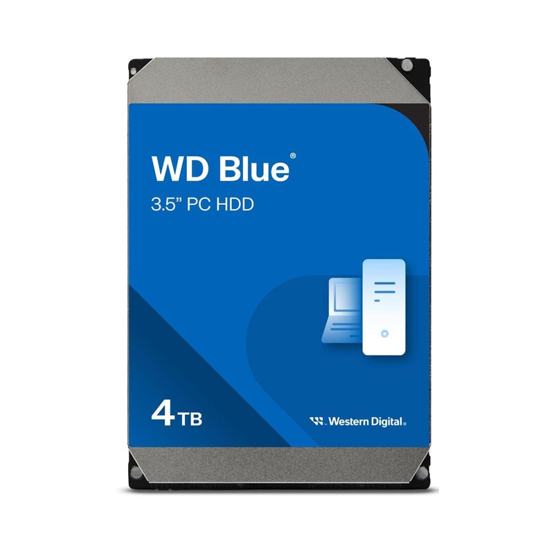 Western Digital 4TB WD Blue PC Internal Hard Drive HDD - 5400 RPM, SATA 6 Gb/s, 256 MB Cache, 3.5" - WD40EZAX