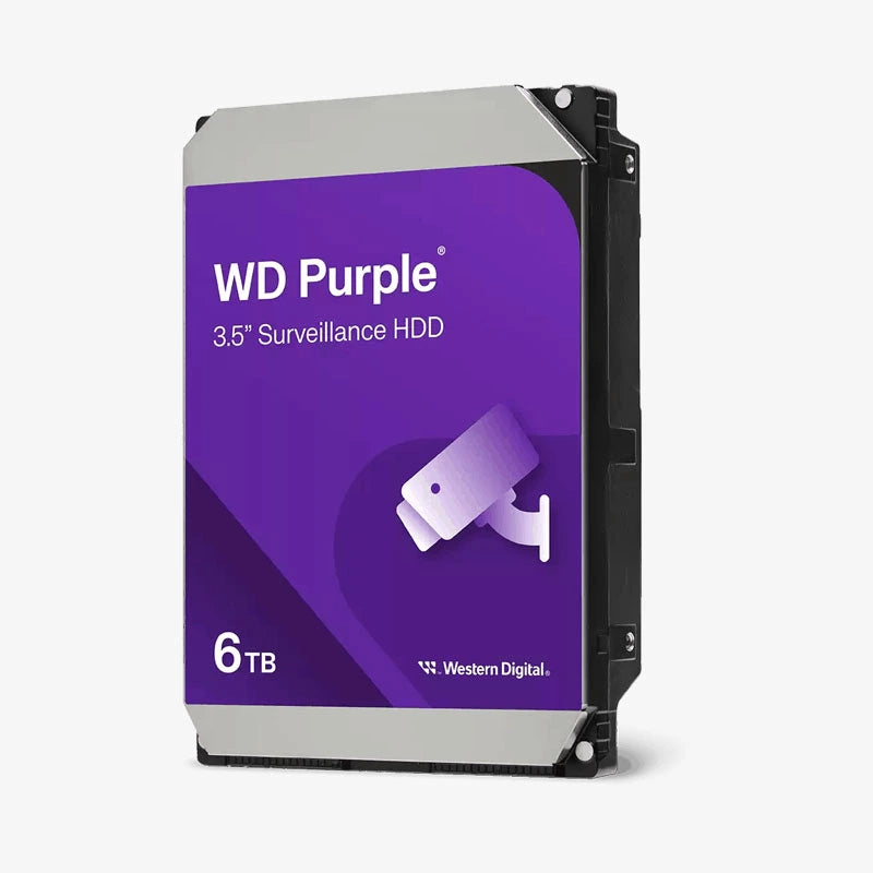 WD63PURZ 6TB WD Purple Surveillance HDD – 3.5" SATA Drive with 256MB Cache for 24/7 NVR & DVR Systems