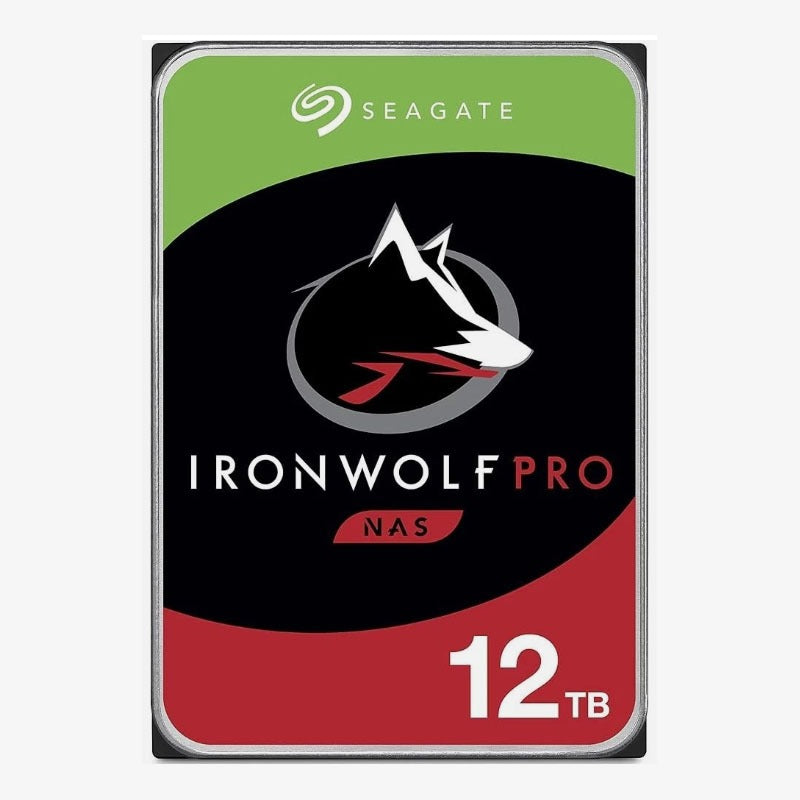 Seagate IronWolf Pro 12TB NAS HDD 7200 RPM, SATA 6Gb/s, 256MB Cache, CMR ST12000NT001