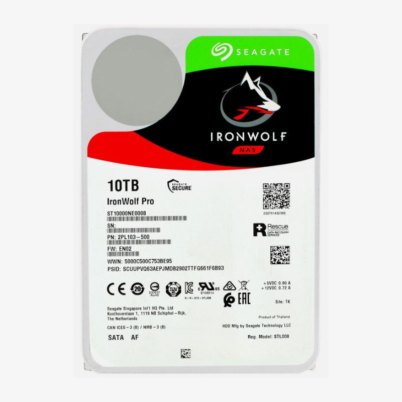 ST10000NE0008 Seagate IronWolf Pro 10TB NAS Internal Hard Drive – 7200 RPM, SATA 6 Gb/s, CMR, 256MB Cache, 3.5 HDD
