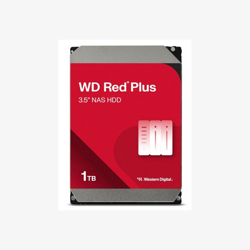 WD10EFRX – Western Digital 1TB Red Plus NAS Internal Hard Drive – 5400 RPM, SATA 6 Gb/s, CMR, 64MB Cache, 3.5 HDD