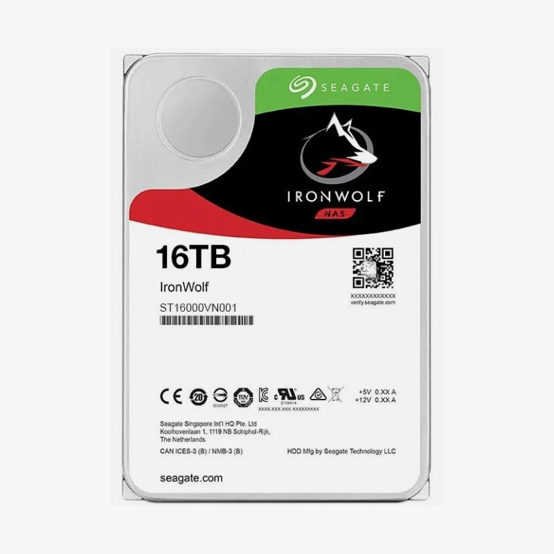 ST16000VN001 – Seagate IronWolf 16TB NAS Hard Drive – 7200 RPM, SATA 6Gb/s, 256MB Cache, 3.5"" HDD for RAID Storage