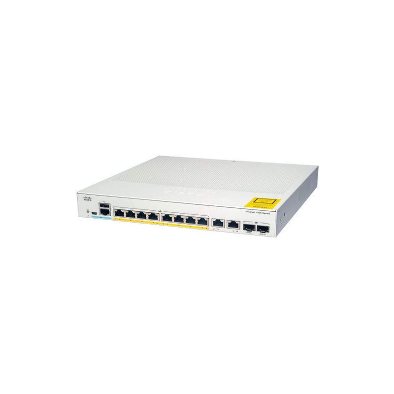 Cisco Catalyst C1000-8P-E-2G-L 8-Port Gigabit PoE+ Layer 2 Managed Switch with 2x 1G SFP/RJ-45 Combo Uplinks USED
