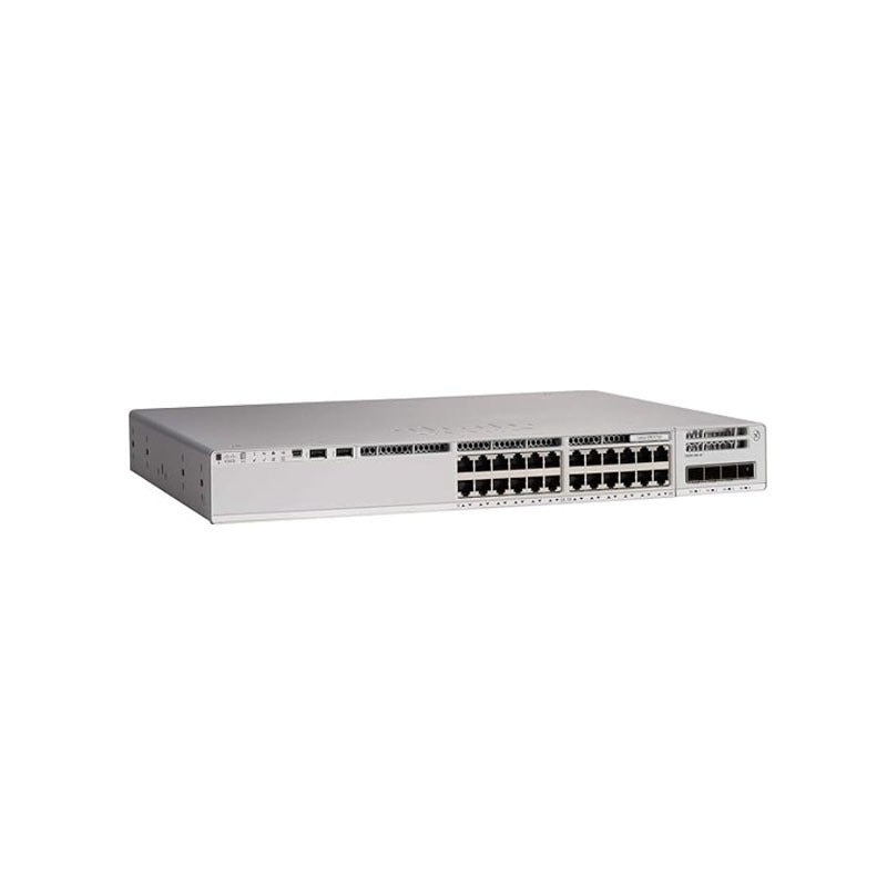 Cisco Catalyst C9200L-24P-4G-E 24-Port PoE+ Network Switch – 370W, 4x1G Uplinks, Network Essentials used