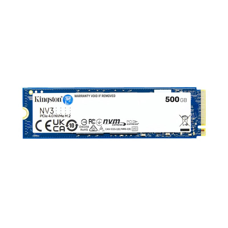 Kingston NV3 500GB PCIe 4.0 NVMe M.2 SSD SNV3S/500G High-Speed Internal Drive
