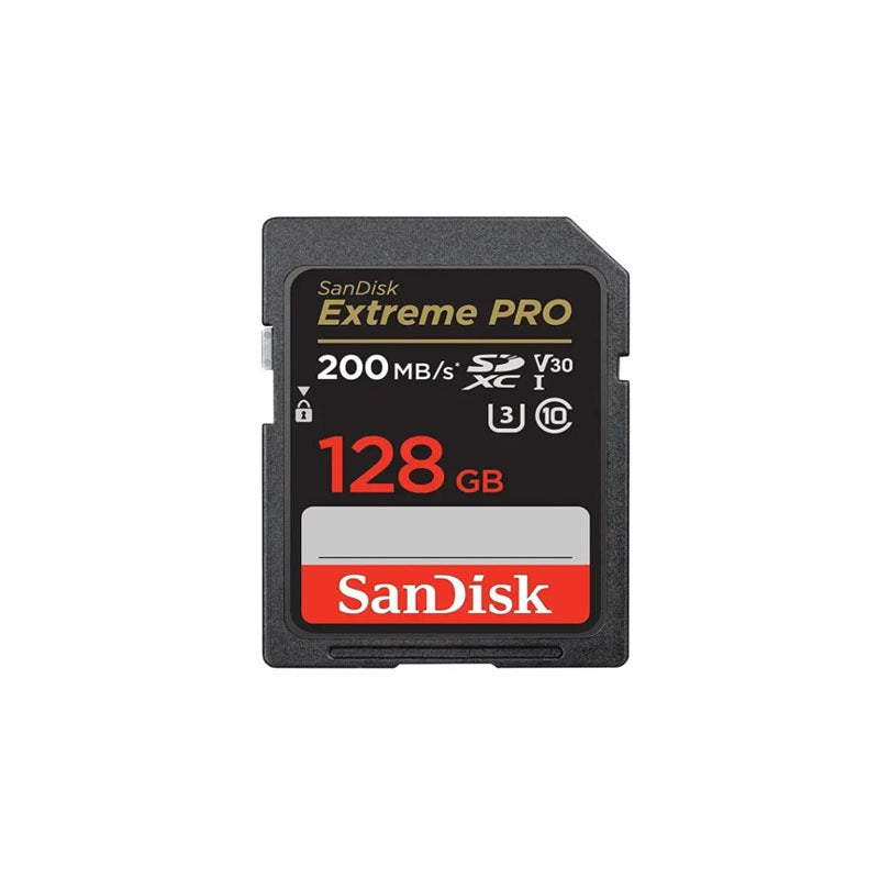 SanDisk 128GB Extreme PRO SDXC UHS-I Memory Card – Up to 200MB/s, V30, U3, C10, 4K UHD Video