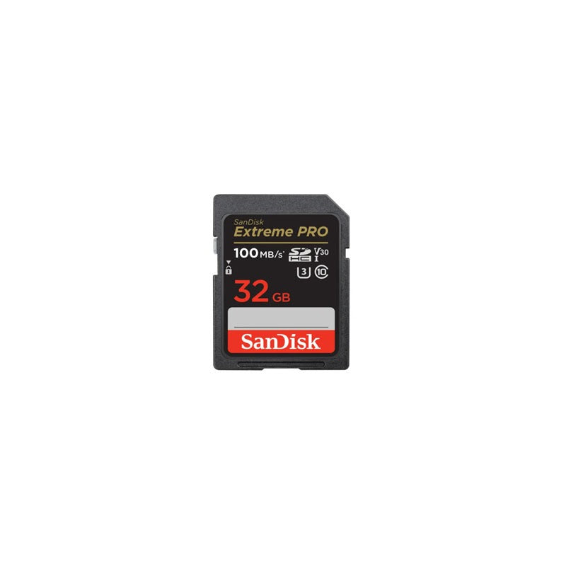 SanDisk 32GB Extreme PRO SDHC UHS-I Memory Card – Up to 100MB/s, C10, U3, V30, 4K UHD, Rugged SD Card