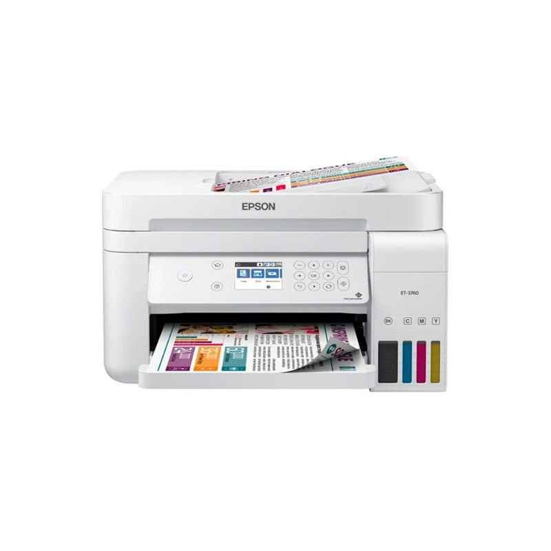 Epson EcoTank ET-3760 Wireless Color All-in-One Cartridge-Free Supertank Printer with Scanner, Copier and Ethernet