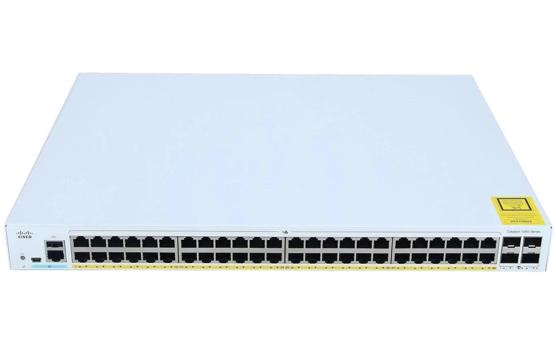 Cisco C1000-48P-4G-L – Catalyst 1000 Series 48-Port Gigabit Ethernet PoE+ Switch – 4x 1G SFP Uplinks, Layer 2 Managed