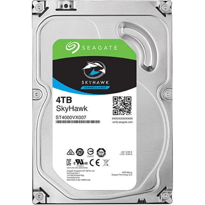 ST4000VX007 – Seagate 4TB SkyHawk Surveillance Hard Drive – 5400 RPM, SATA 6Gb/s, 64MB Cache, 3.5" HDD