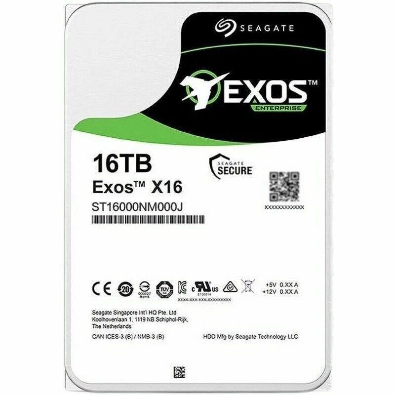 ST16000NM000J – Seagate Exos X16 16TB Enterprise Internal Hard Drive – 7200 RPM, SATA 6Gb/s, 256MB Cache, CMR, 3.5 HDD