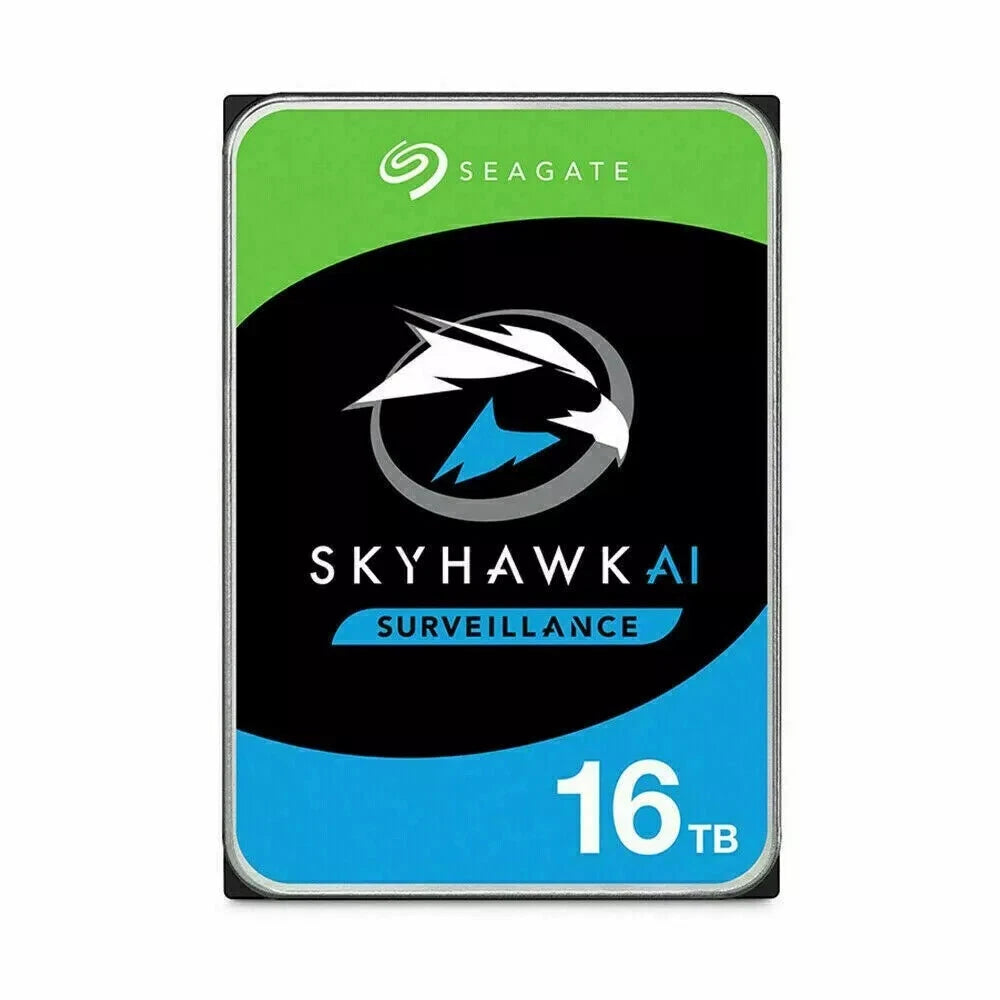 ST16000VE000 – Seagate SkyHawk AI 16TB Surveillance Internal Hard Drive – SATA 6Gb/s, 256MB Cache, 3.5-Inch HDD for NVR/DVR Security Systems with AI Workload Support