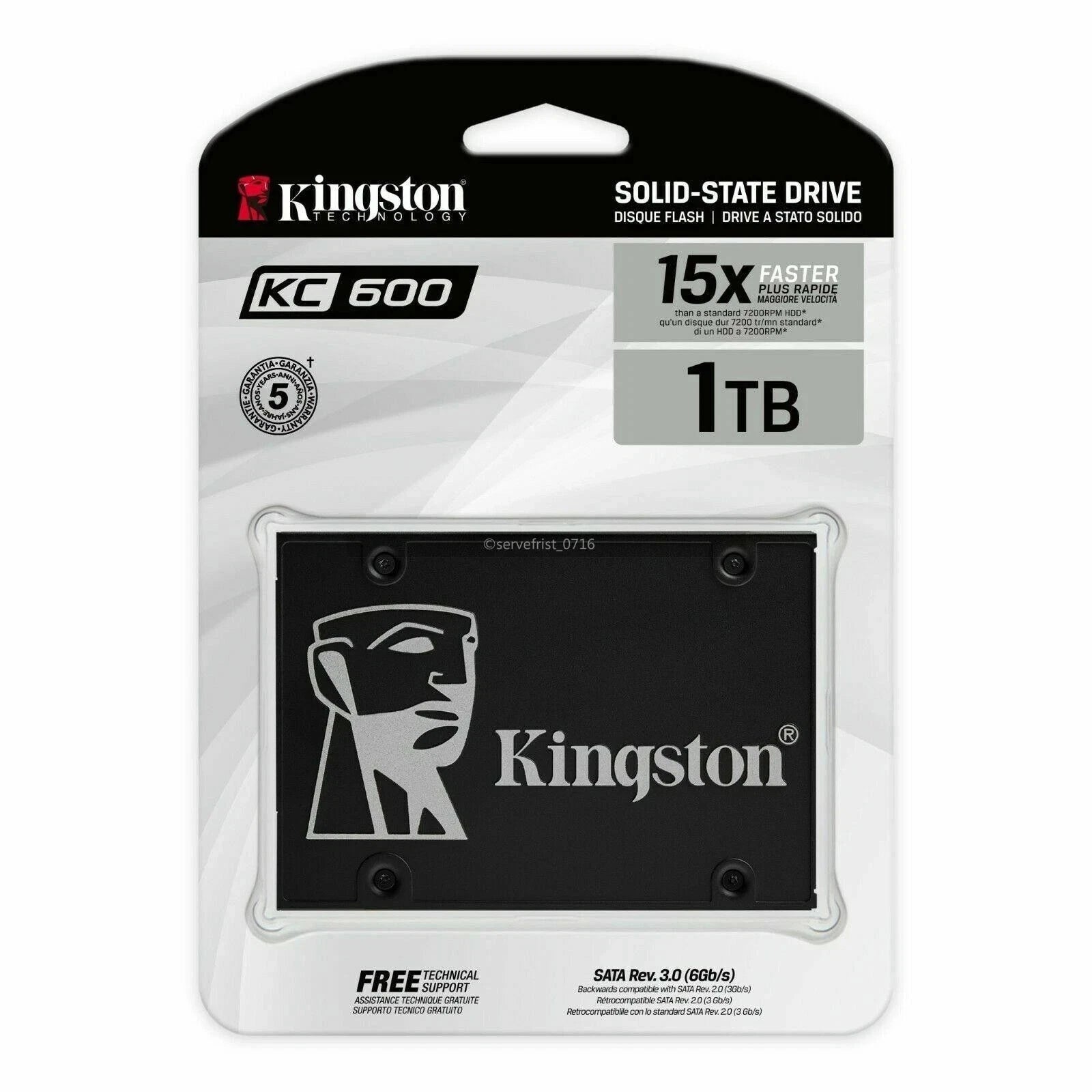 Kingston KC600 1TB SATA III 2.5" SSD SKC600/1024G Internal Solid State Drive