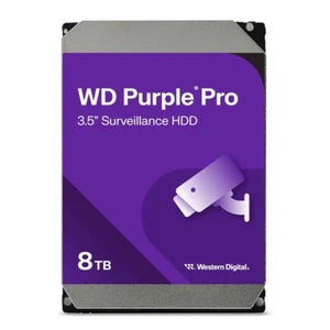 Western Digital 8TB WD Purple Pro Surveillance Hard Drive – 7200 RPM, SATA 6 Gb/s, 256MB Cache, CMR – WD8001PURP