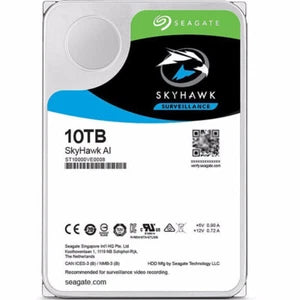 Seagate SkyHawk AI ST10000VE0008 10TB Surveillance HDD – 7200 RPM, SATA 6Gb/s, 256MB Cache, 3.5", CMR