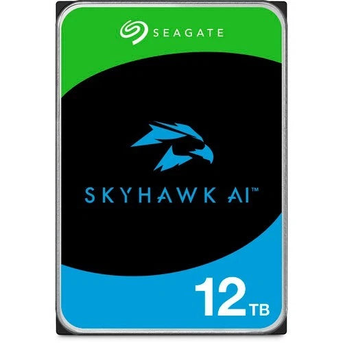 ST12000VEZ01/001 – Seagate SkyHawk AI 12TB Surveillance Internal Hard Drive – SATA 6Gb/s, 256MB Cache, 3.5-Inch HDD for NVR/DVR Security Systems